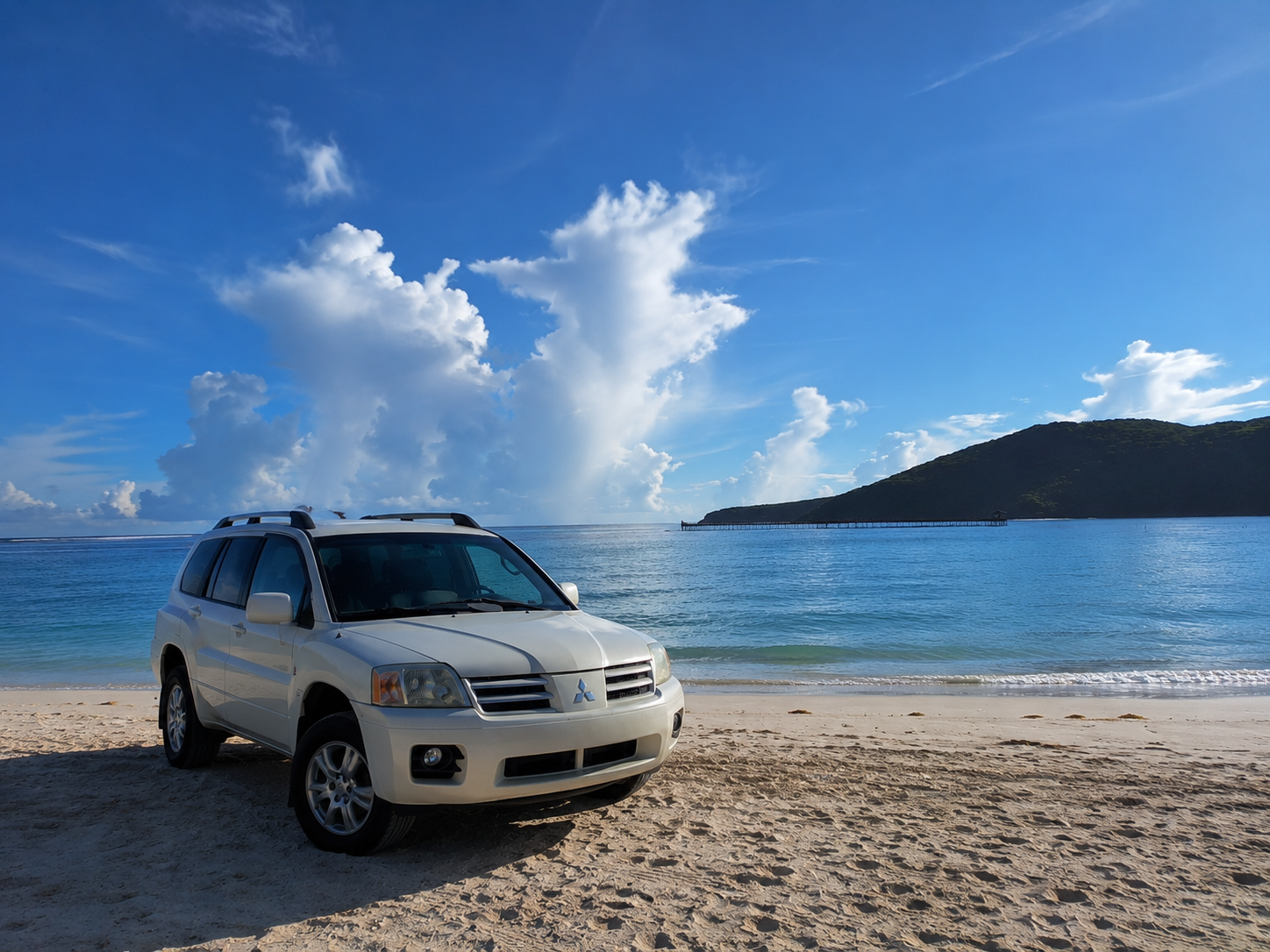 2004 Mitsubishi Endeavor at Flamenco Beach in Culebra