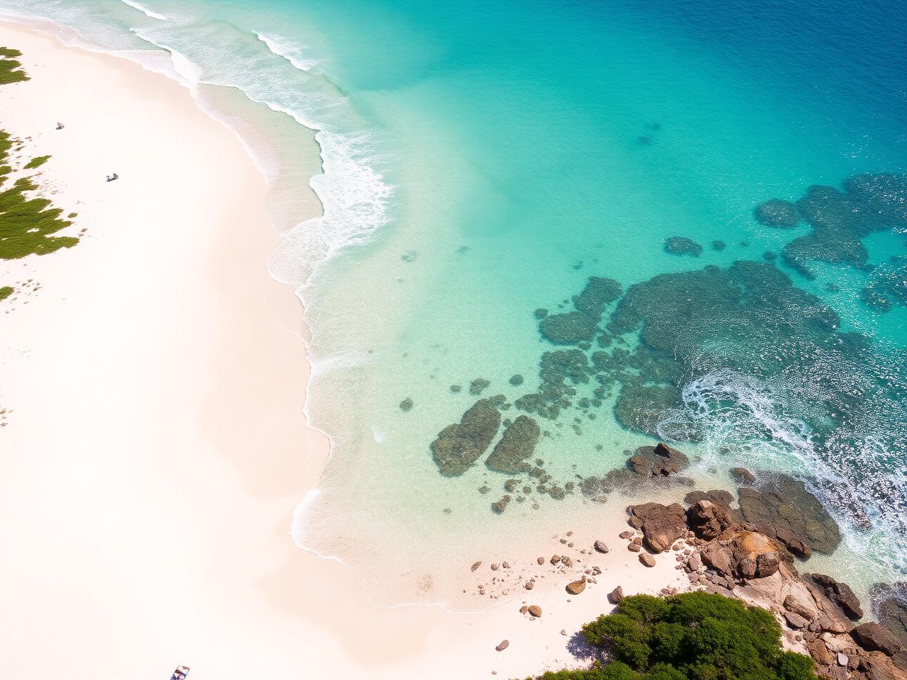 Aerial view of a Culebra beach